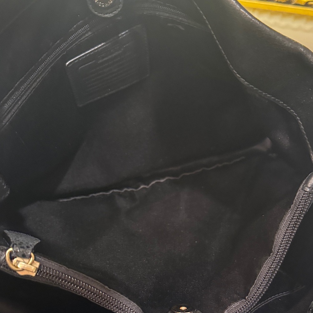 Coach Black Leather Shoulder Bag - Picture 14 of 16